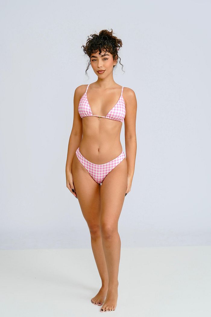 XADREZ ROSA - CORTININHA ASA DELTA