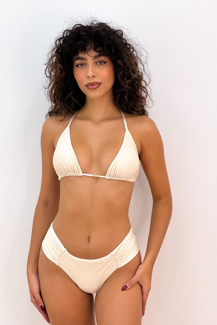 CORTININHA BOMBOM FIO DUPLO - OFF WHITE