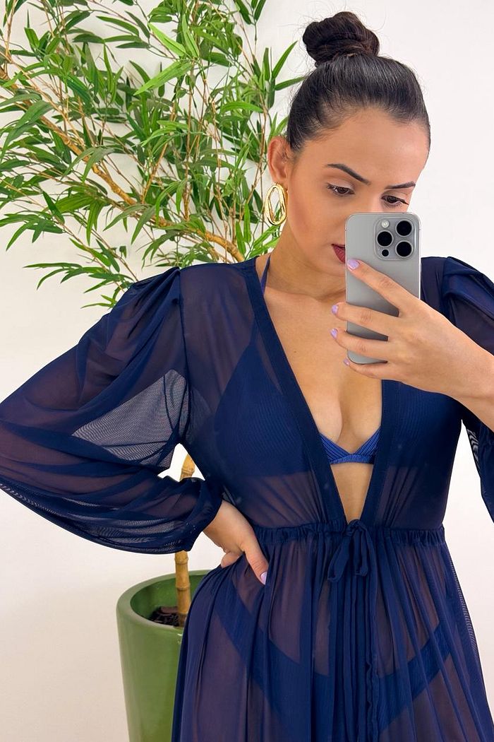 SAÍDA LONGA ILUSION - AZUL MARINHO