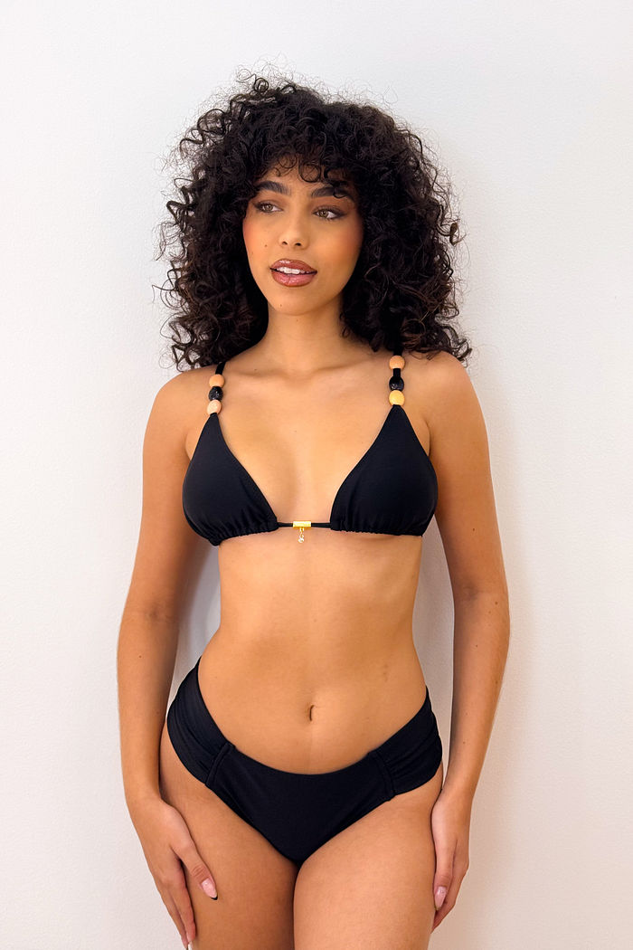 CORTININHA BALI COM CALCINHA BOMBOM - PRETO