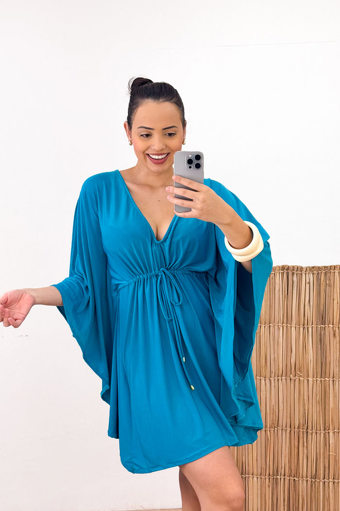 KAFTAN CURTA - AZUL ATOL