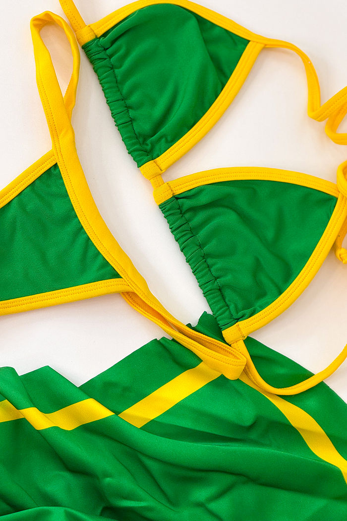 CORTININHA RIO - AMARELO E VERDE