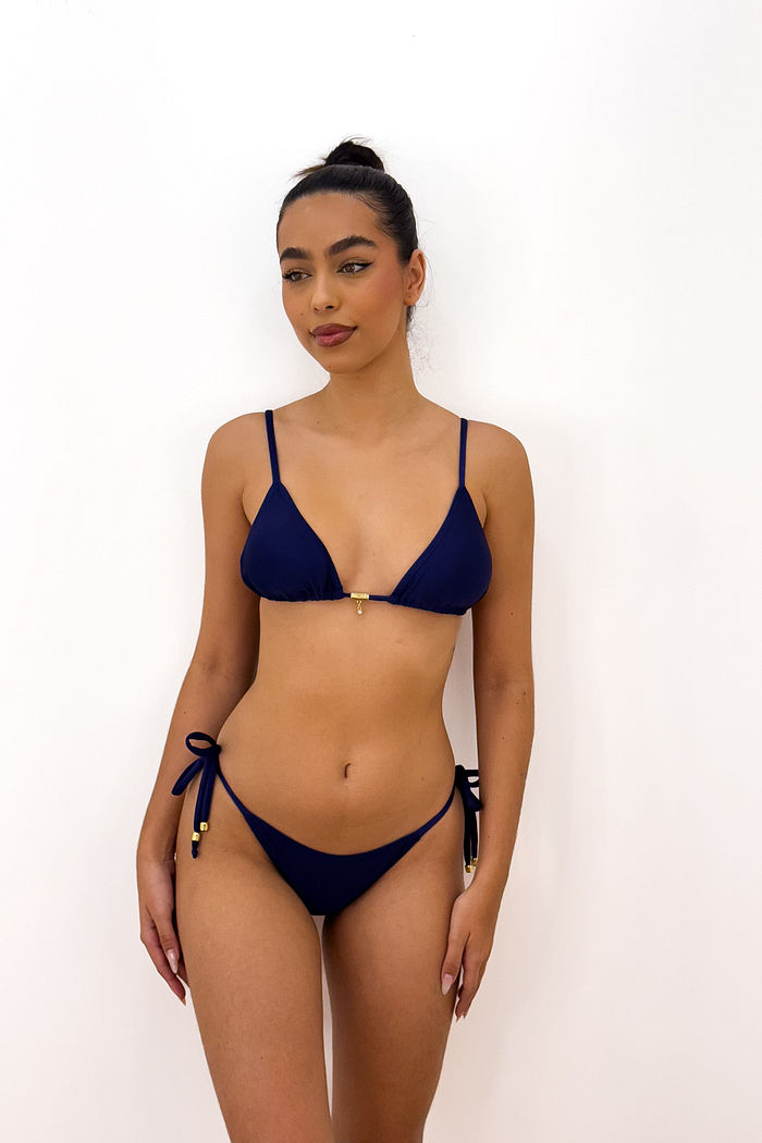 CORTININHA DE AMARRAR TRADICIONAL - AZUL MARINHO