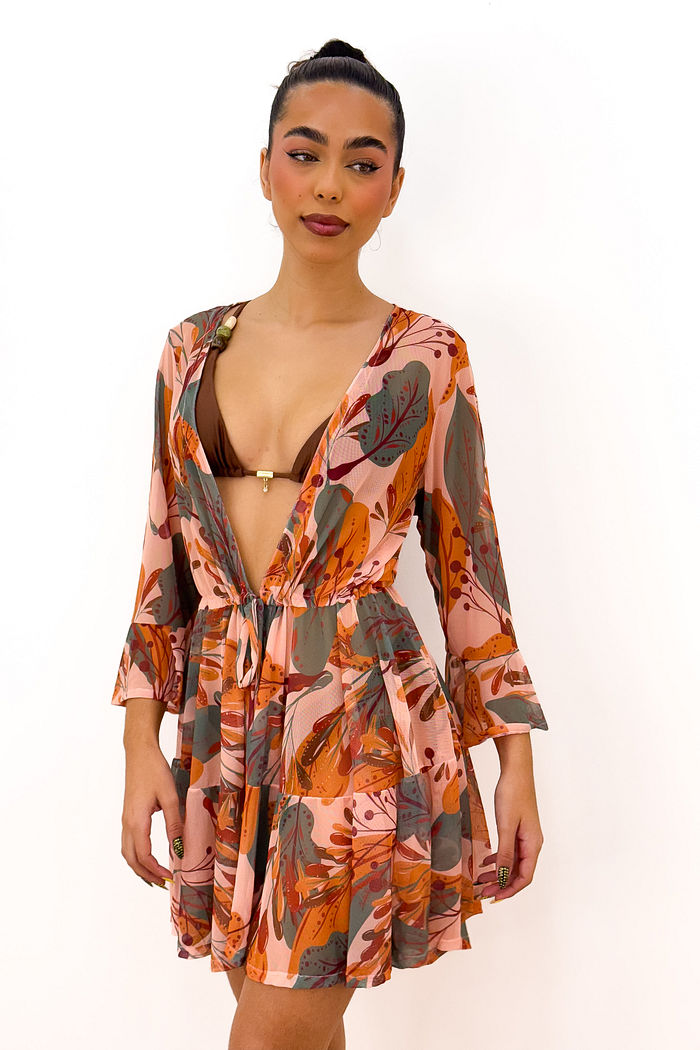 SAIDA CURTA ILUSION -  ESTAMPA ROSÊ