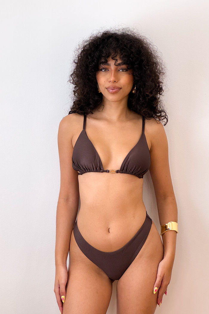 CORTININHA BÚZIOS CALCINHA ASA DELTA - MARROM