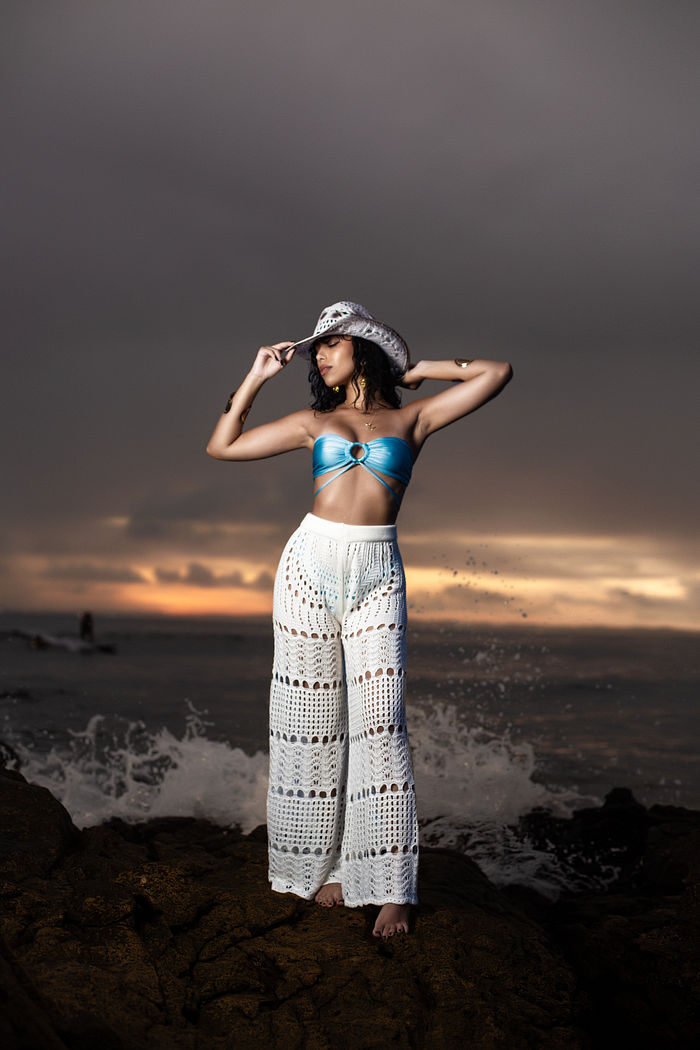 CALÇA TRICÔ OCEÂNICA - BRANCA