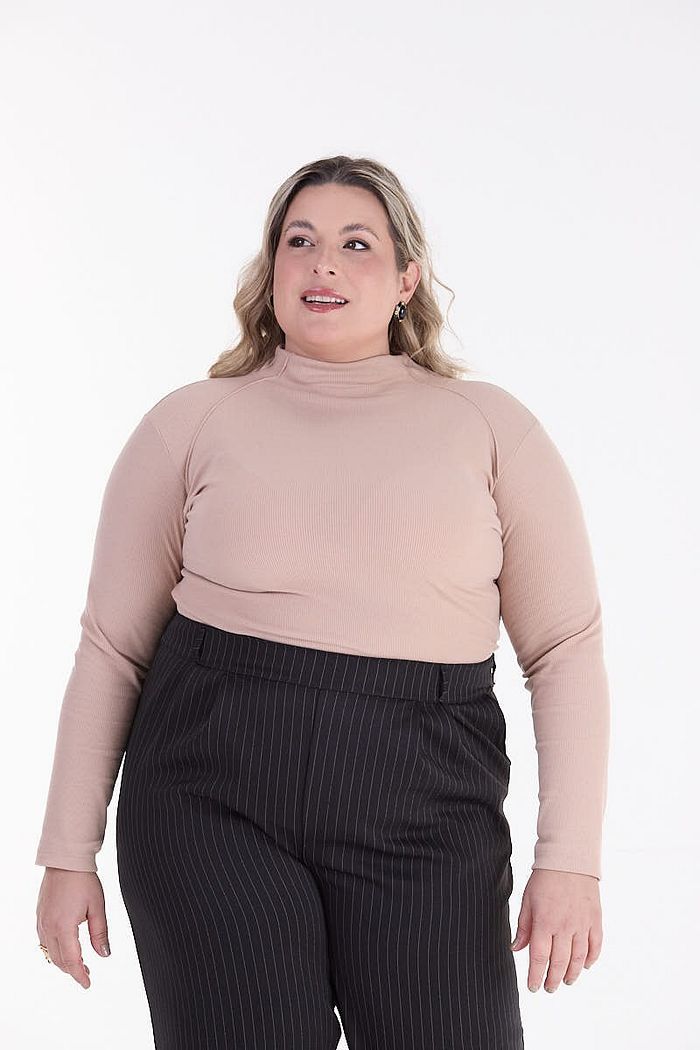 BLUSA PLUS CANELADA 2X1