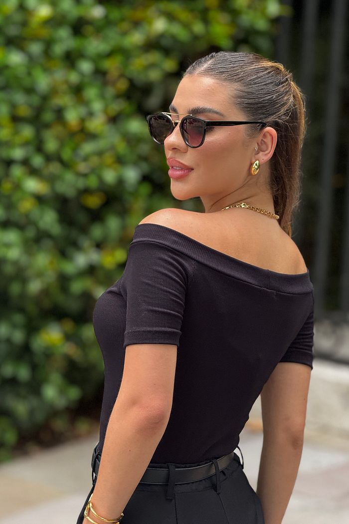 Blusa Canelada Omb-Omb Preto