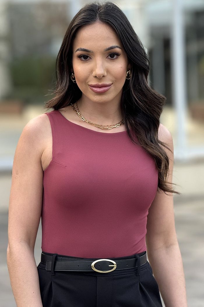 Body Gola Halter Basic Bordô