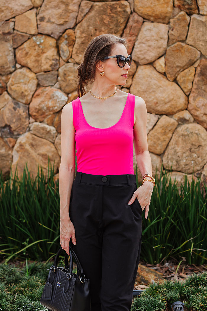 Body Gola Halter Basic Rosa