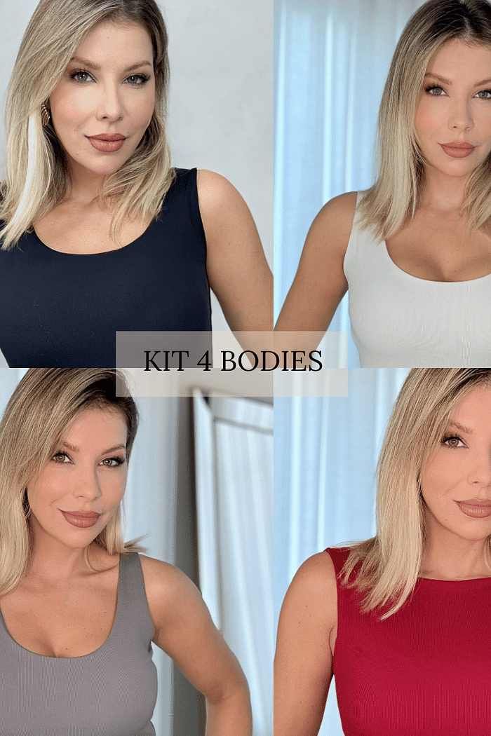 KIT 4 BODIES GOLA HALTER BASIC
