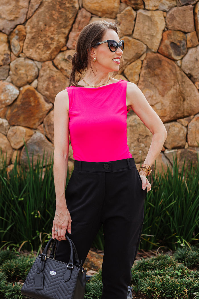 Body Gola Halter Basic Rosa