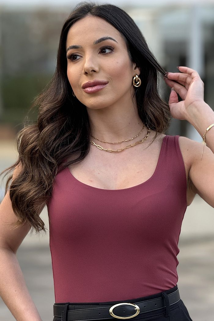 Body Gola Halter Basic Bordô