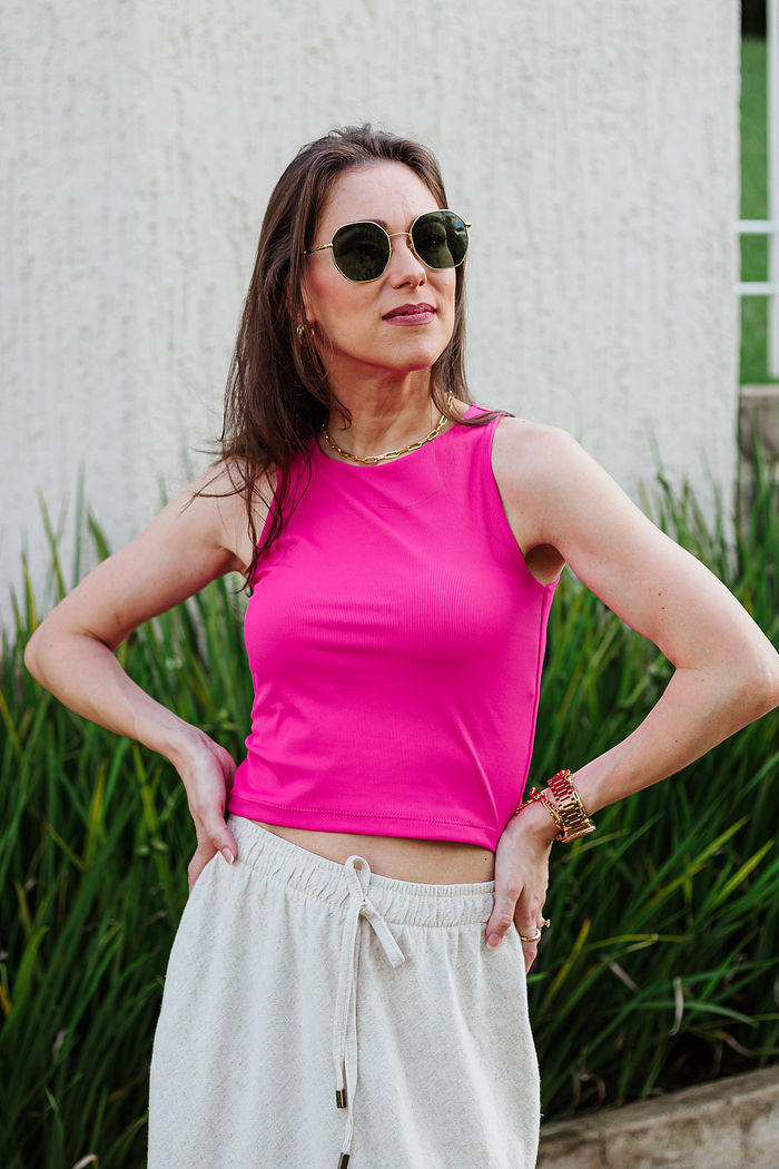 Cropped Nadador Basic Rosa
