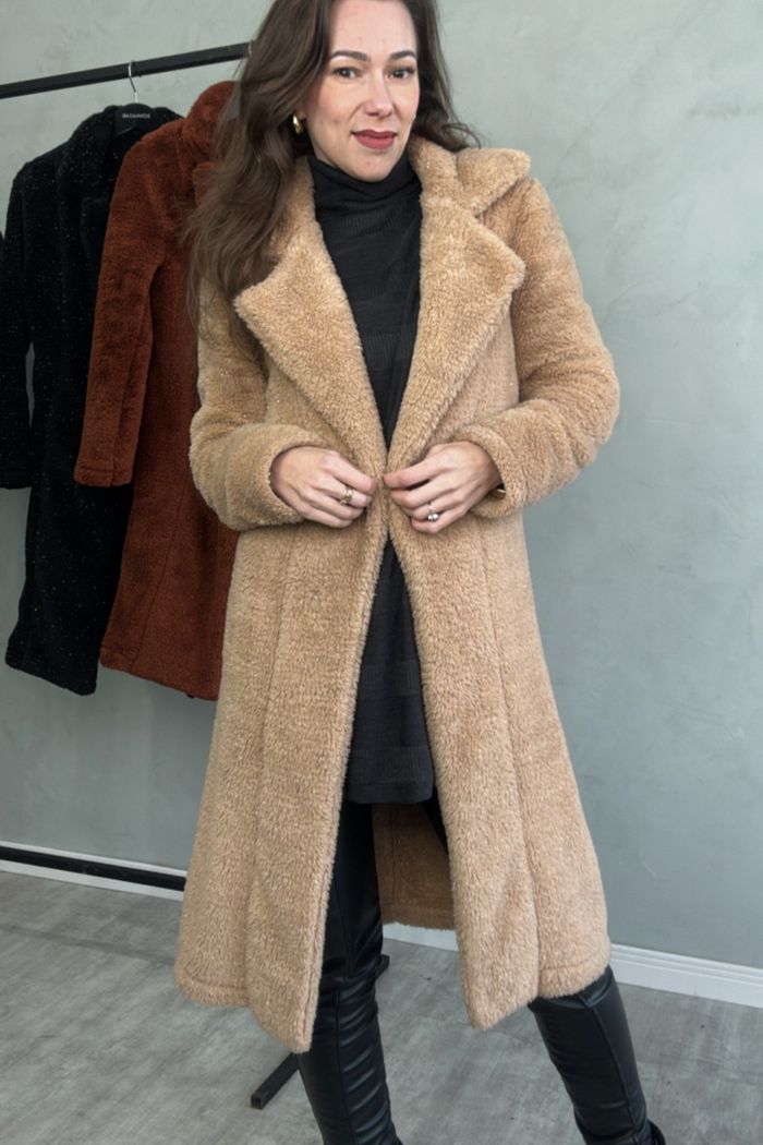 Casaco Sobretudo Cléo Cappuccino