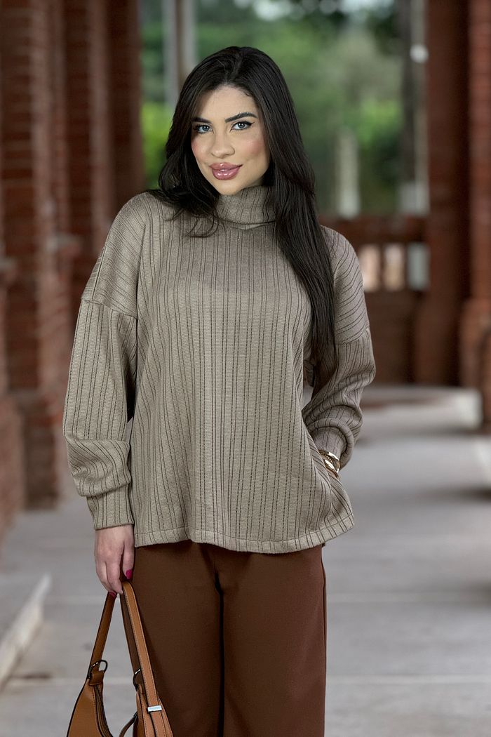 Blusão Tricot Cappucino