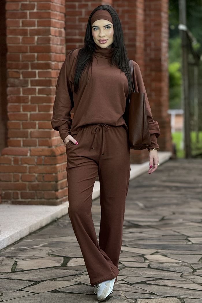 Blusa Over Supersoft Marrom