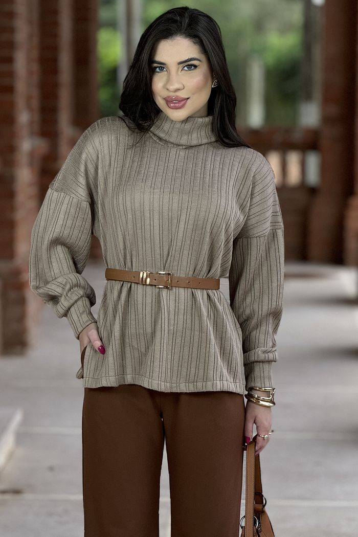 Blusão Tricot Cappucino