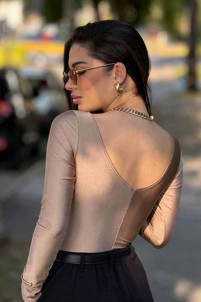 Body Manga Longa Cappuccino