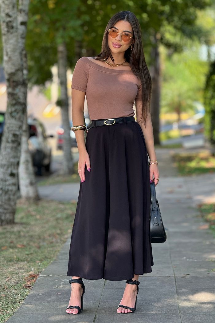 Saia Alfaiataria Preto