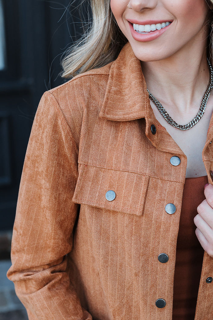 Jaqueta Chevron Camel