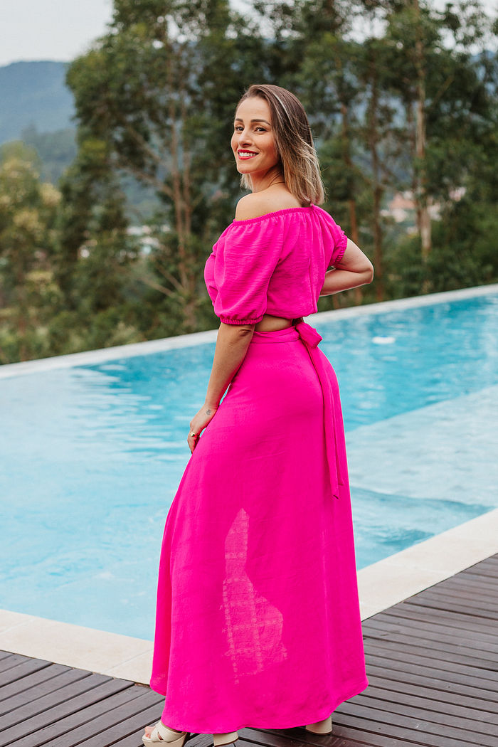 Saia Envelope Text Rosa