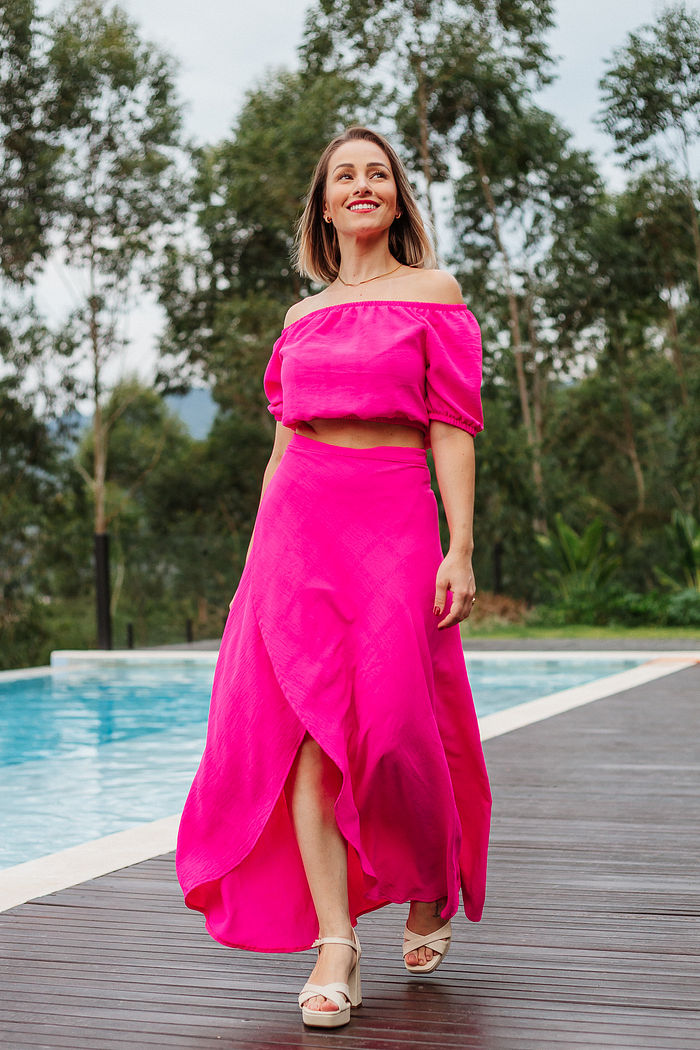 Saia Envelope Text Rosa