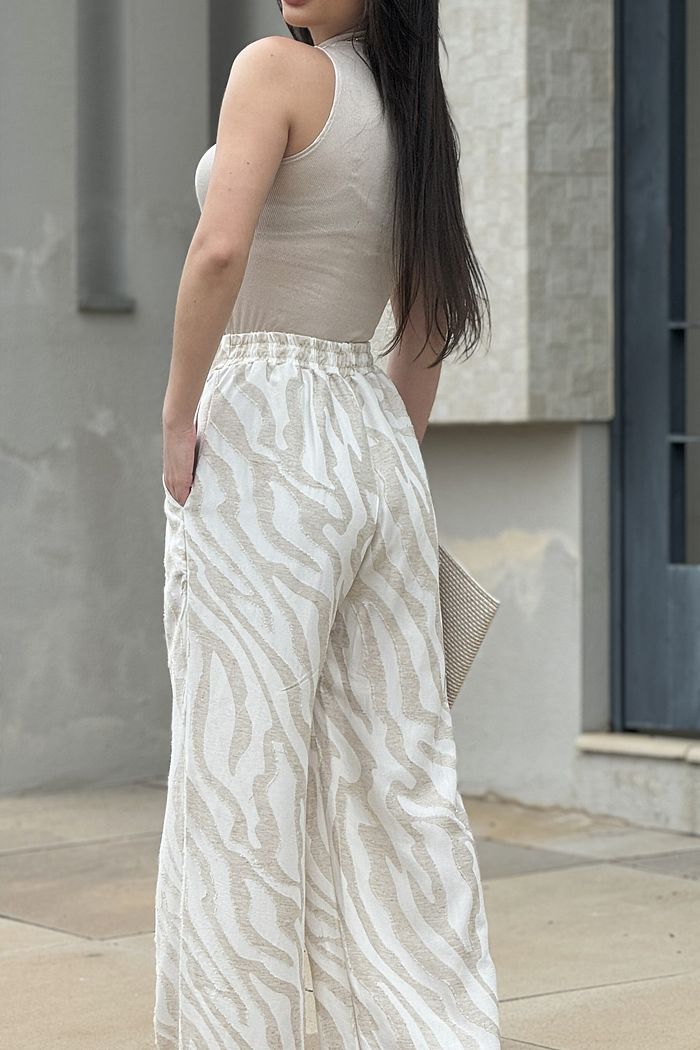 Pantalona Kaci Linho Desenho Zebra