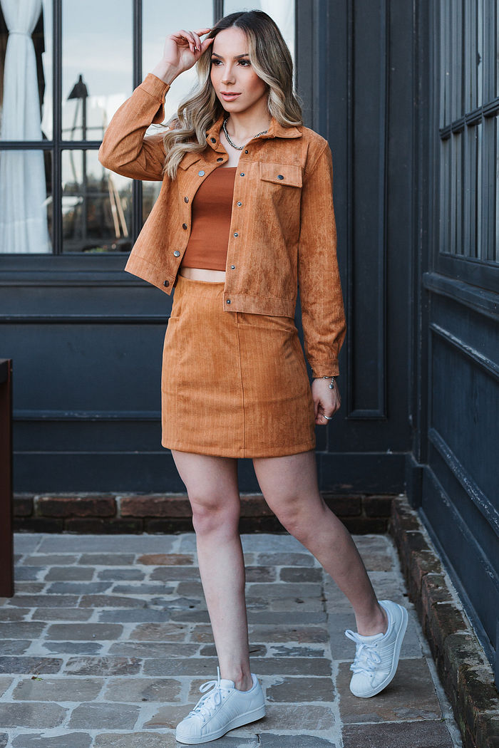 Jaqueta Chevron Camel