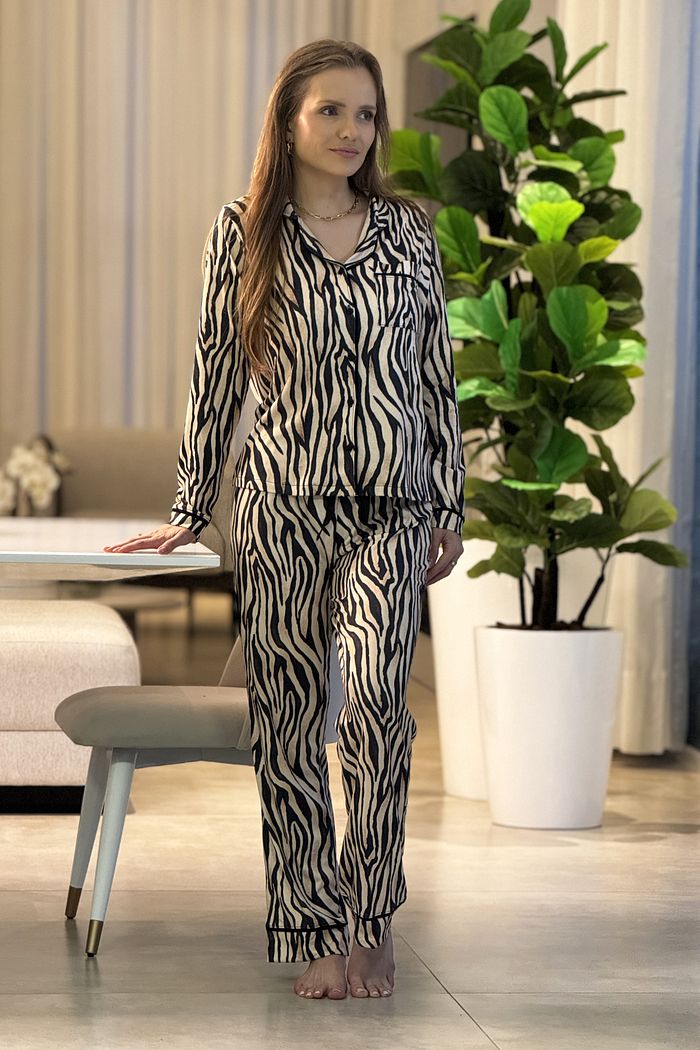 Pijama Animal Print Gold