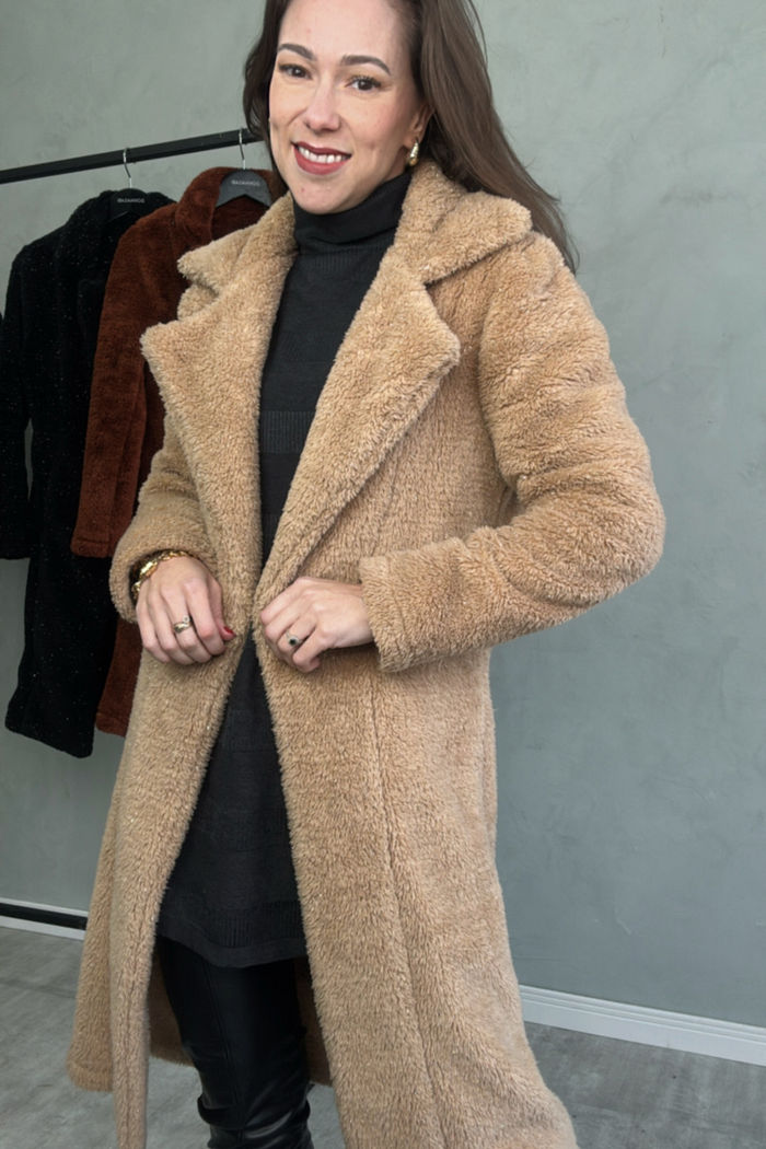 Casaco Sobretudo Cléo Cappuccino