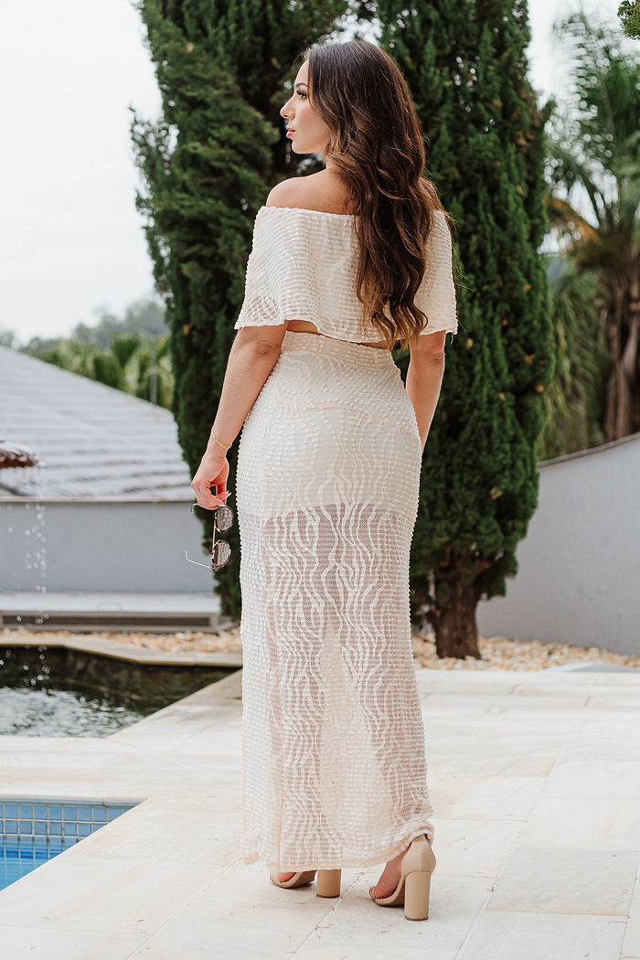 Saia Longa Cibele Creme