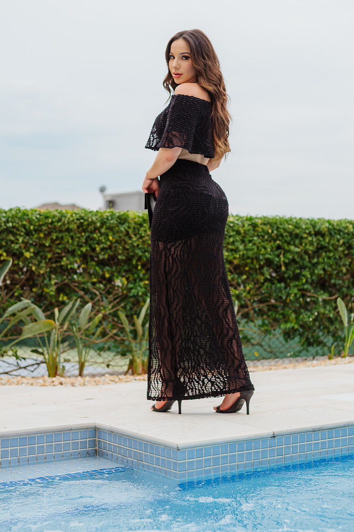 Saia Longa Cibele Preta