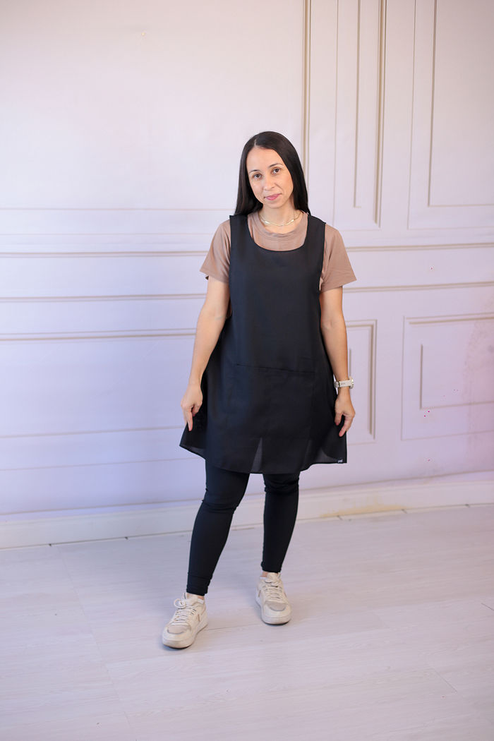 Avental de Cozinha Liso Preto oxford