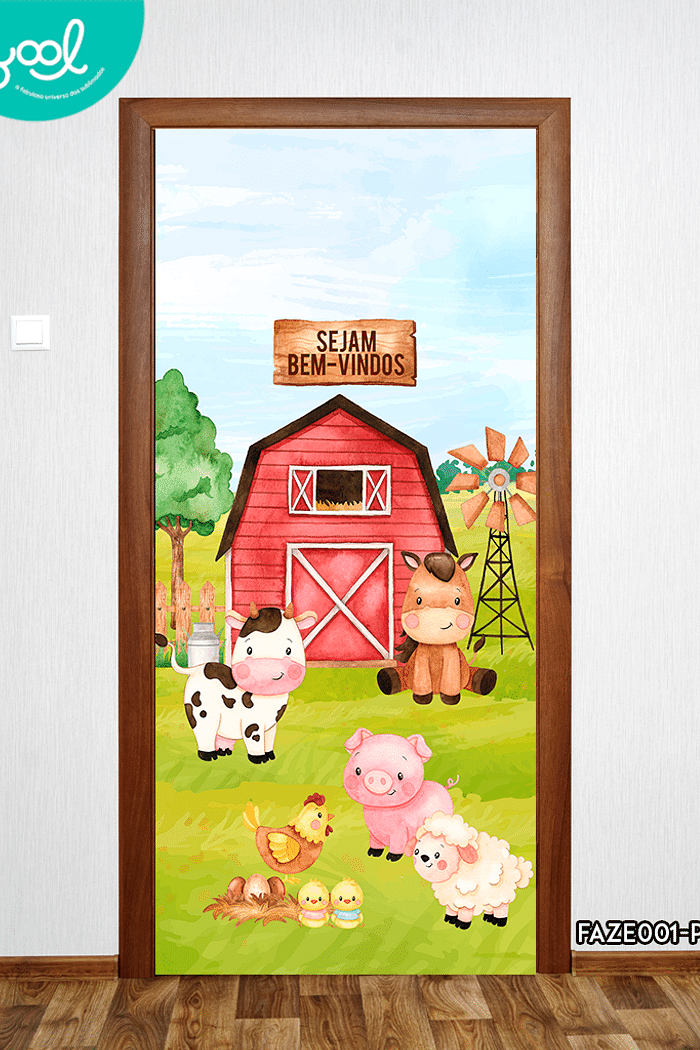 Capa de Porta Fazendinha Sejam Bem-Vindos