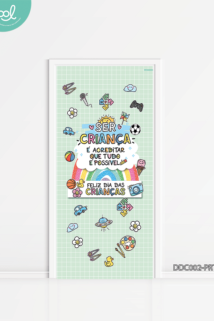 Capa de Porta Dia das Crianças 2025 educação infantil