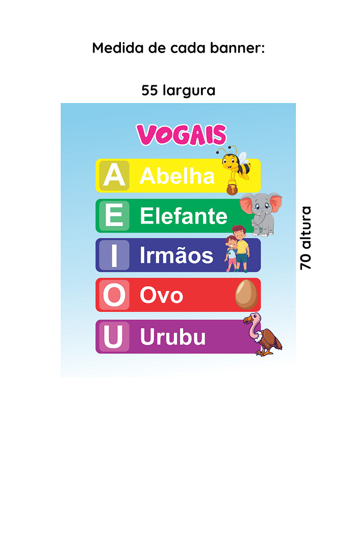 Kit Banner Números + Vogais