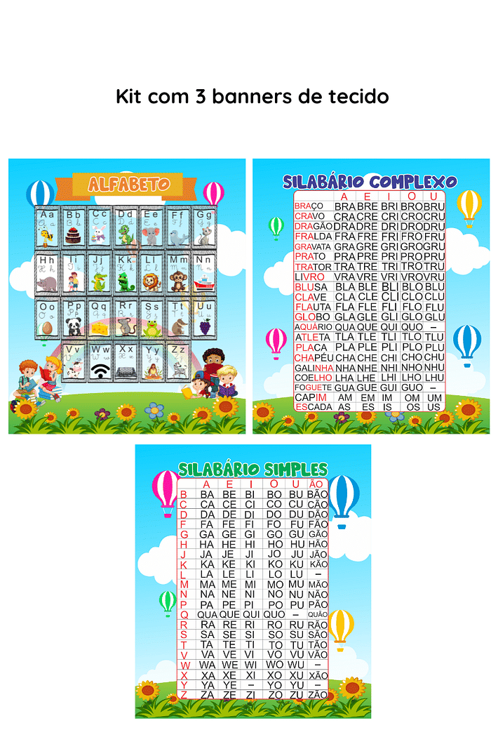 Kit Banner Alfabetos + Silabários
