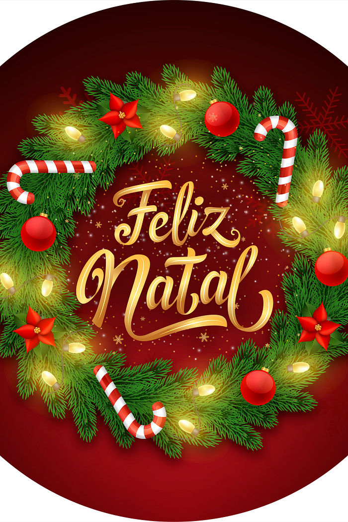 KIT COM 4 Capas de Sousplat de Natal Vermelho