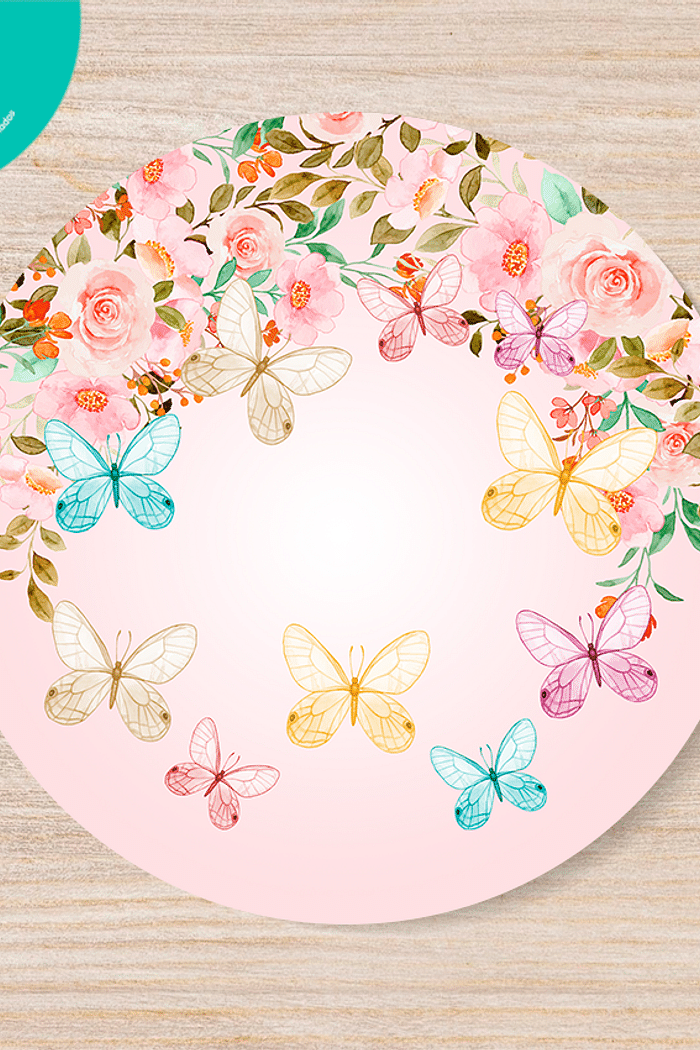 KIT 4 CAPA DE SOUSPLAT COLEÇÃO KIDS BORBOLETAS