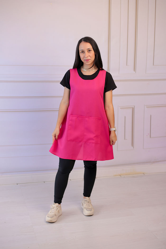 Avental de Cozinha Liso Pink oxford