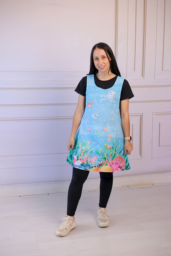 Avental Japonês Fundo do Mar