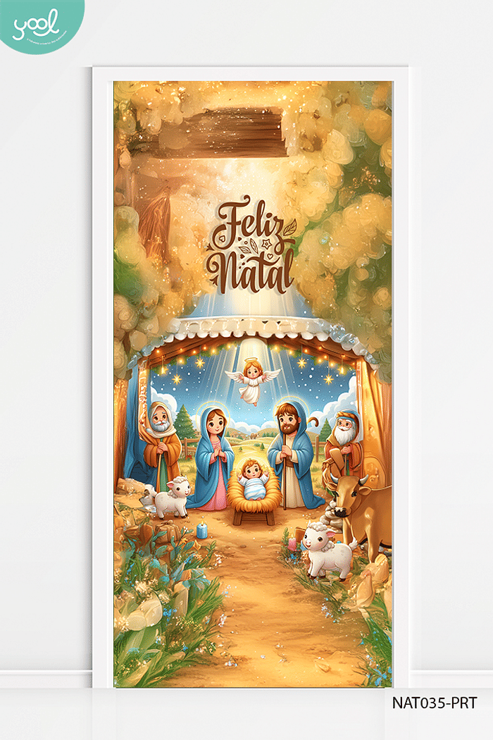 Capa de Porta Natal Cristã Nascimento de Jesus