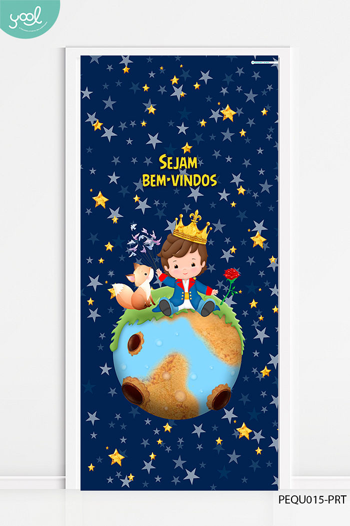 Capa de Porta Pequeno Príncipe Azul Escuro