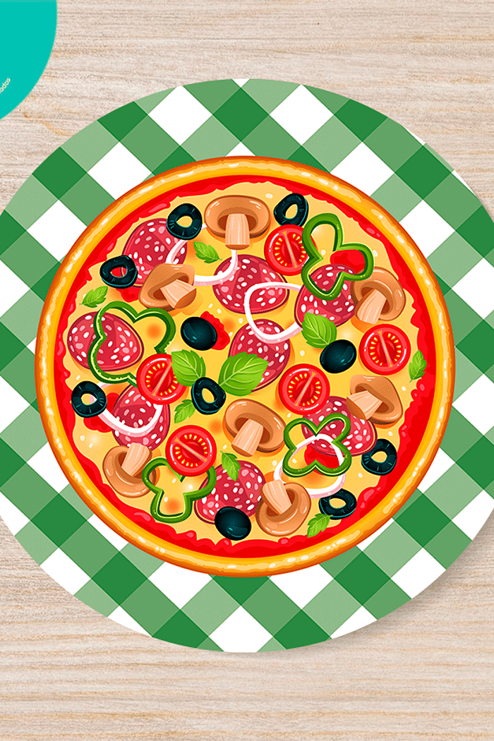 KIT 4 CAPA DE SOUSPLAT PIZZA