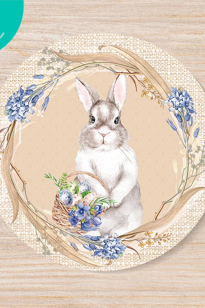 KIT 4 CAPA DE SOUSPLAT PÁSCOA COELHA LILY