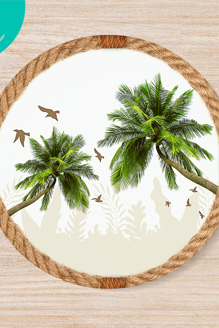 KIT 4 CAPA DE SOUSPLAT COQUEIROS