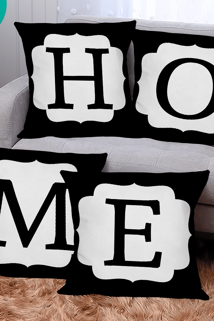 KIT 4 CAPAS DE ALMOFADAS DECORATIVAS HOME - 45x45