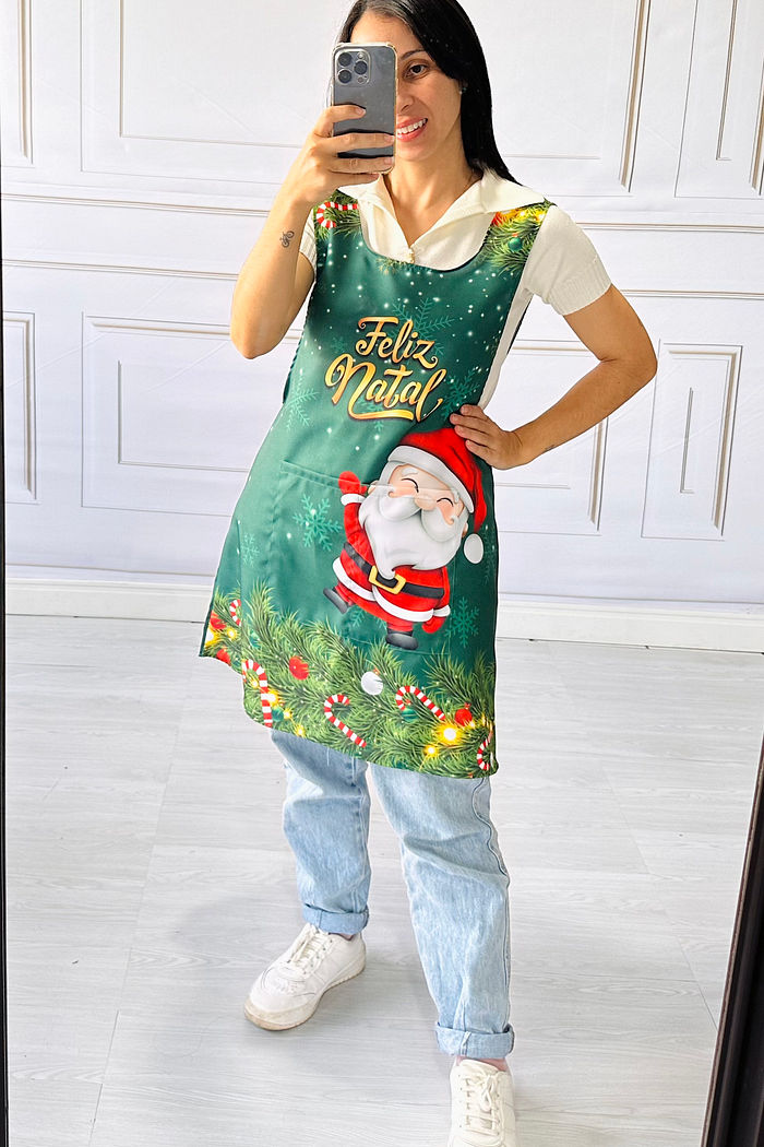 Avental Japonês Natal Papai Noel