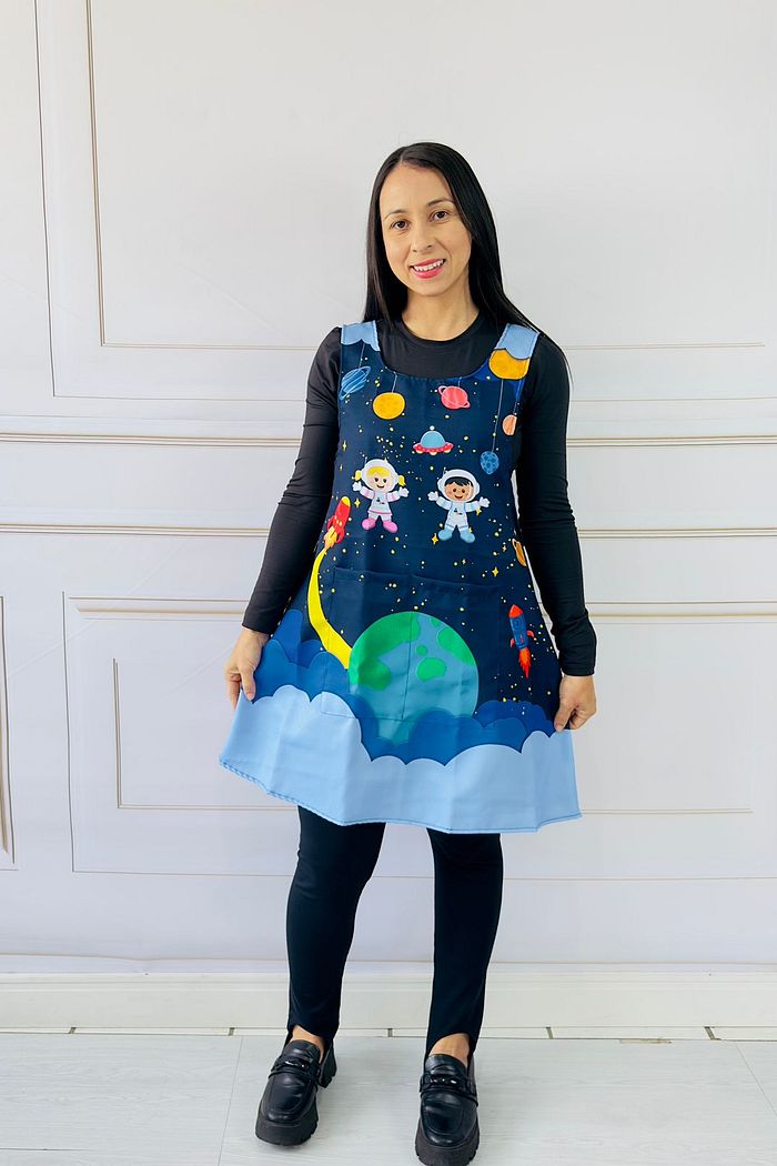 Avental Japonês Galáxia / Astronauta